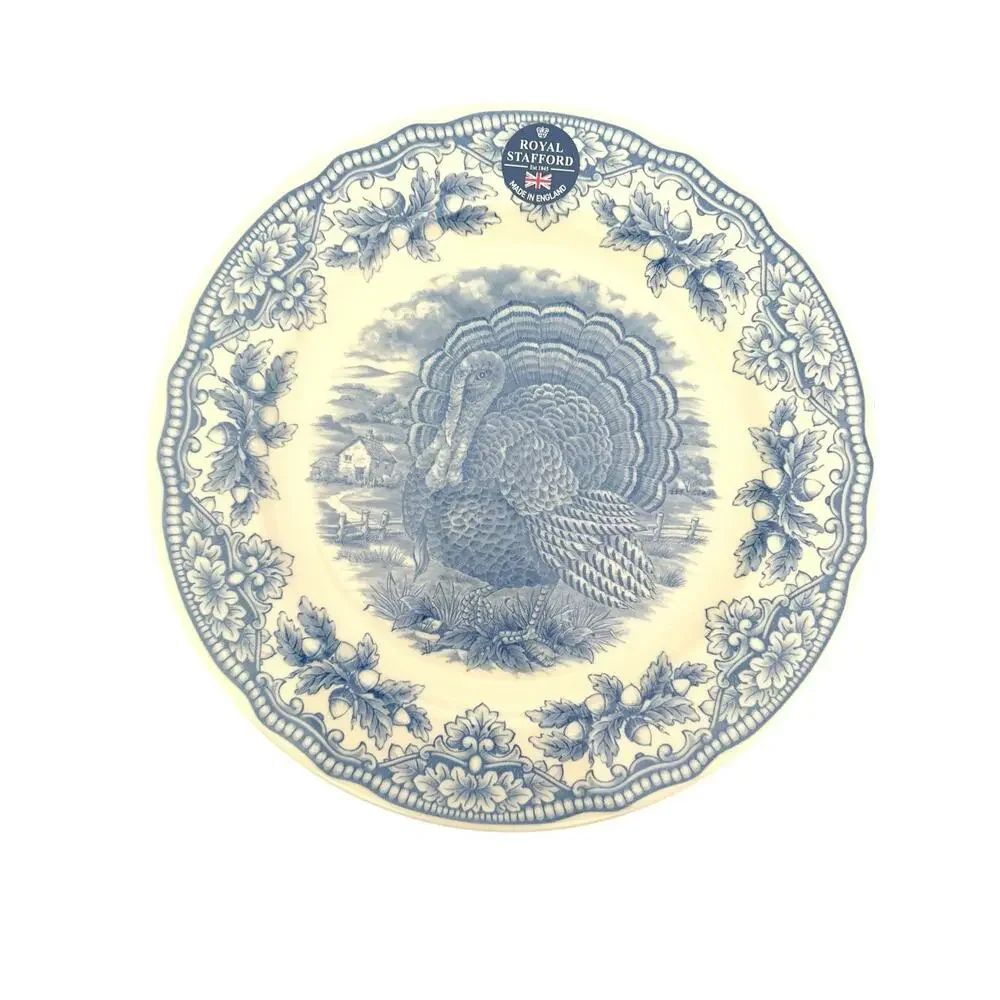 Set of 4 Royal Stafford Blue Turkey 10 1/2